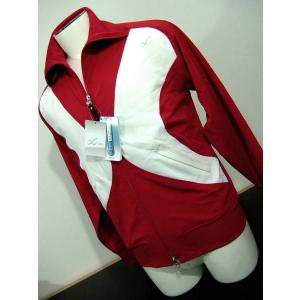 CW-X メンズ L 長袖 ジャージ レッドホワイト ダブルジップ CWX