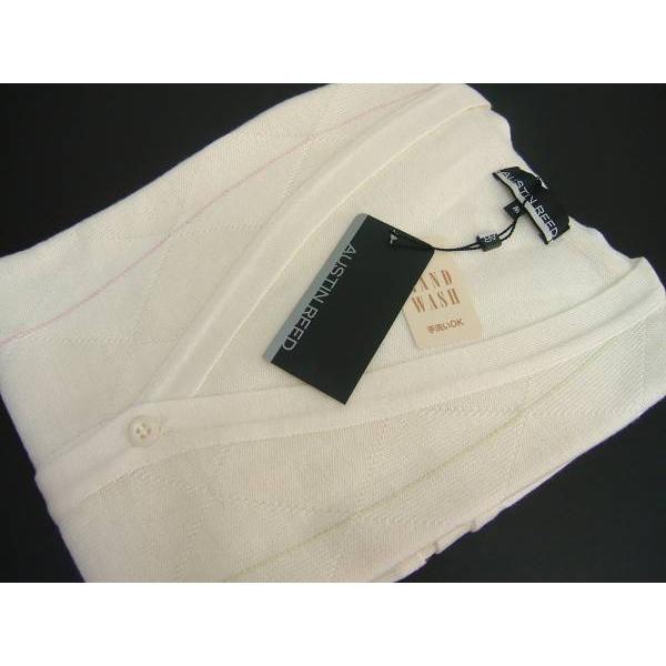 オースチンリード Austin Reed メンズ L カーディガン 麻混 英国王室御用達 洗濯OK ...