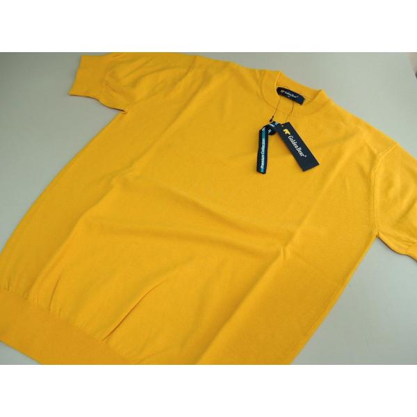 ゴールデンベア Golden Bear メンズ M 半袖 ニット シャツ 綿 プレミアムコレクション...