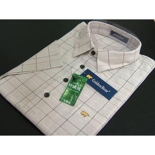 ゴールデンベア Golden Bear メンズ LL ポロシャツ 半袖 高機能 竹繊維 べージュ チ...