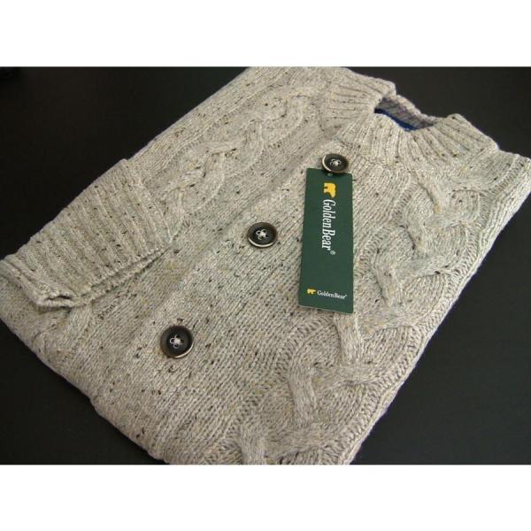 1.7万 ゴールデンベア Golden Bear メンズ M カーディガン ベージュ 日本製 439
