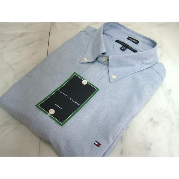 トミーヒルフィガー TOMMY HILFIGER メンズ シャツ 長袖 首周16 1/2 袖丈34-...