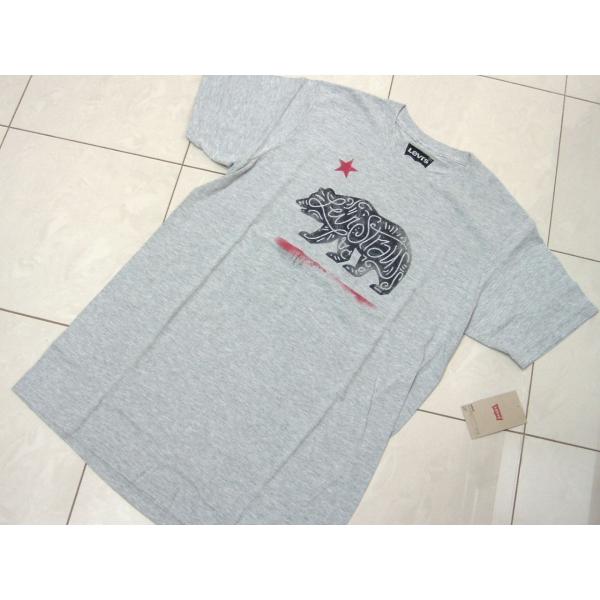 ○リーバイス Levi's メンズ M Tシャツ 半袖 グレー ベア熊 メキシコ製 送料無料