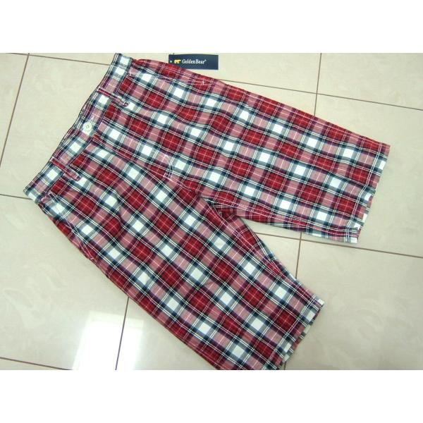 ゴールデンベア Golden Bear メンズ S ハーフパンツ 68〜76 レッド 137