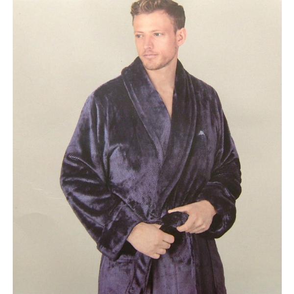 トミーバハマ Tommy Bahama メンズ ガウン SML ルームウェア ローブ 織柄 紺ネイビ...