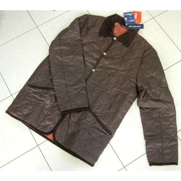 ゴールデンベア GoldenBear 濃茶ブラウン M メンズ キルティングジャケット