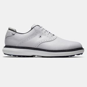 FootJoy Traditions Spikeless Golf Shoes - White フットジョイ トラディションズ スパイクレス ゴルフ シューズ 57927｜prolinegolf