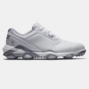 FootJoy Tour Alpha Golf Shoes (White/Silver) フットジョイ ツアー アルファ ゴルフ シューズ 55543｜prolinegolf