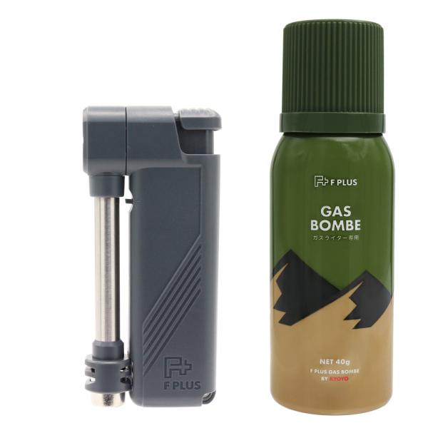 F PLUS(エフ プラス)　スイングバーナーライター　ガンメタ　ガスボンベ付き