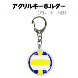 コンパクト便送料無料 アクリルキーホルダー　バレーボール柄｜promoshop