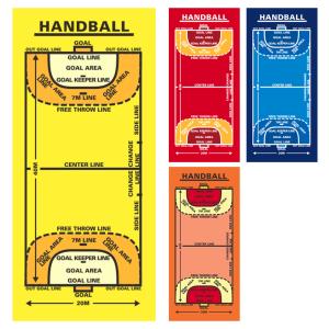 作戦ボードタオル ハンドボールコート スポーツタオル 全4色