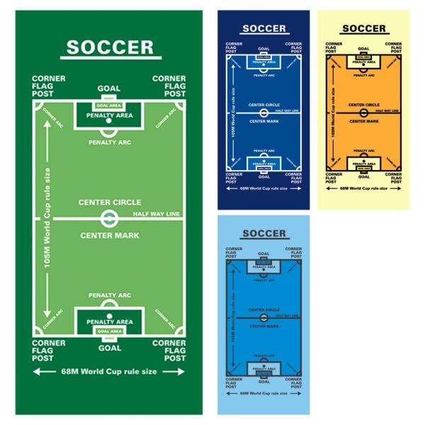 コンパクト便可 作戦ボードタオル サッカーコート スポーツタオル 全4色 同一商品2個までコンパクト...