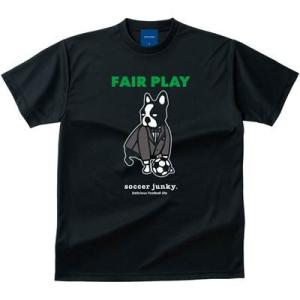 サッカージャンキー　FAIR PLAY　ドライTシャツ　（2）ブラック　SJ18301 [サッカー/フットサル/ウェアー]｜pronakaspo