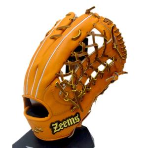 【限定商品】【湯もみ加工済み】 Zeems(ジームス)　一般硬式グラブ　三方親シリーズ　外野手用　右投げ用　Sオレンジ　SV-512GG｜pronakaspo