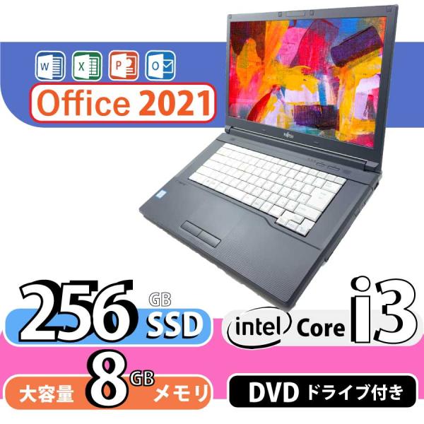 メモリ8GB, 新品SSD256GB, [Fujitsu A576/P] Core i3, Micr...