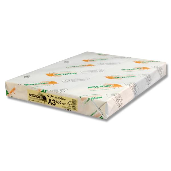 コピー用紙 NEWファインカラー A3 クリーム 500枚入