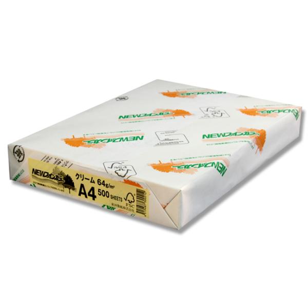 コピー用紙 NEWファインカラー A4 クリーム 500枚入