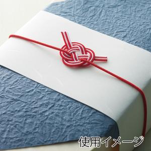 ラッピング用ゴム紐）09970 紅白水引ゴム飾り あわじ結び 50本/1束入