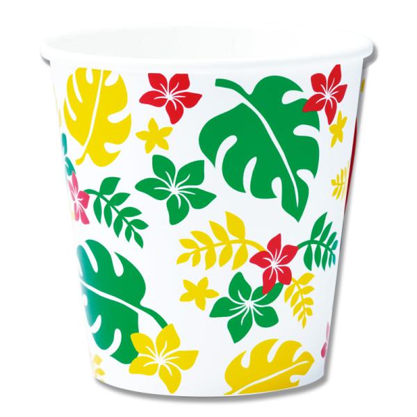 HEIKO 食品容器 紙製 氷カップ ハワイアン G/Y 50個