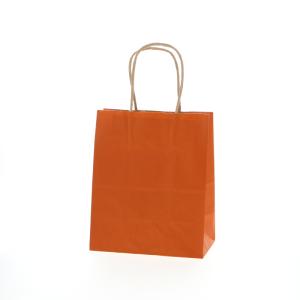 紙袋 手提げ袋 50枚入 丸手紐 未晒 オレンジC サイズ 幅210×マチ120×高250mm（21-12）シモジマ HEIKO