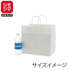 手提げ紙袋 38-4 白無地 マチ幅広タイプ (巾380 マチ250 高さ395 紙質