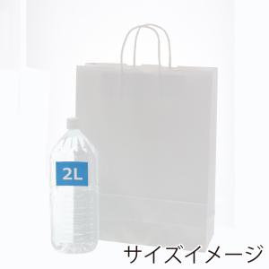 紙袋 手提げ袋 丸手紐 晒白無地 50枚入 サイズ 幅320×マチ115×高410mm (2才)  シモジマ HEIKO｜propack-kappa1