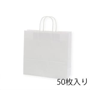 紙袋 手提げ袋 丸手紐 晒白無地 50枚入 サイズ 幅320×マチ115×高310mm (3才)  シモジマ HEIKO