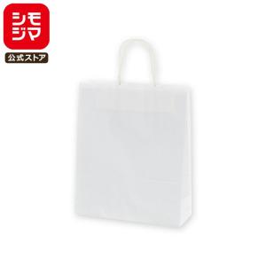 紙袋/シモジマ 手提げ紙袋 丸紐タイプ 25チャームバック S 白無地 80g 50枚