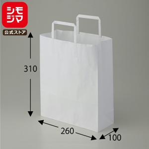 HEIKO 手提げ紙袋 平紐タイプ H25CB 26-4 白無地 50枚