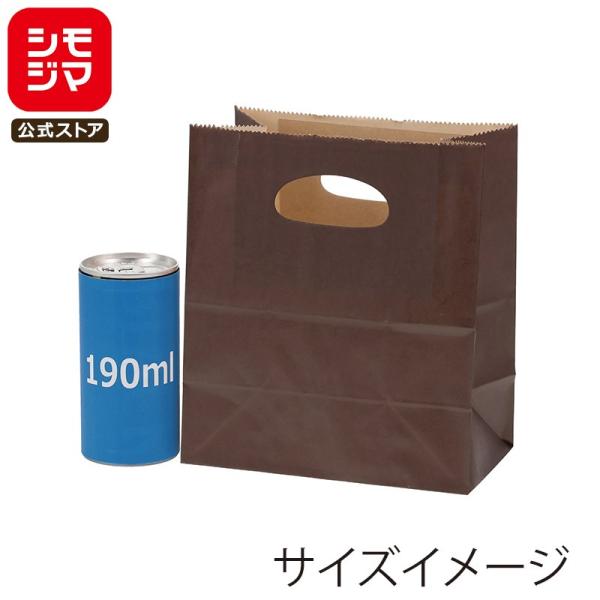HEIKO 紙袋 手提げ紙袋 トゥーゴーバッグ S 焦茶 25枚 幅16×マチ9×高18cm ラッピ...