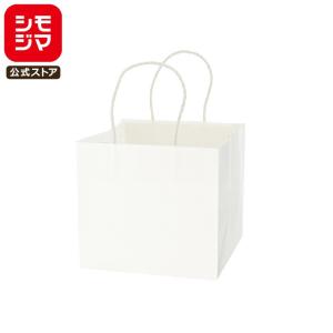 シモジマ HEIKO 紙袋 手提げ紙袋 H25チャームバッグ 18-2 白筋無地 P