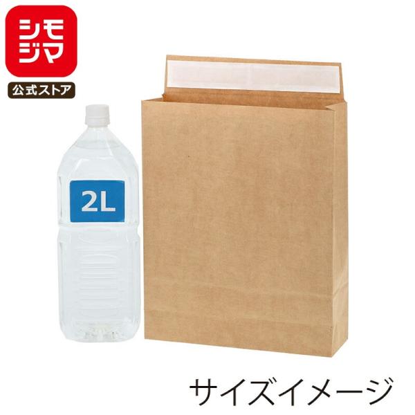 発送 梱包袋 ガゼット 封止めシール付き HEIKO 宅配袋 Eタイプ S 未晒無地 幅260×マチ...