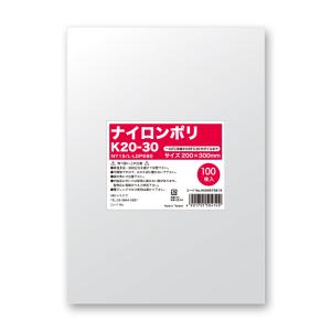 ナイロン ポリ袋 100枚 Vノッチ 食品袋 ナイロンポリ K20-30 シモジマ HEIKO｜propack-kappa1