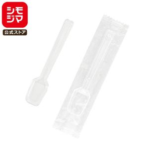 使い捨て カトラリー 個包装 100本入 プラスチック角スプーン 9cm 透明 シモジマ HEIKO｜シモジマ Yahoo!店