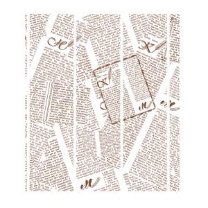ワックスペーパー 白 21.8×25cm 100枚 フェザーイニシャル