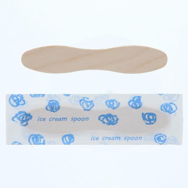 使い捨て カトラリー 個包装 120本入 木製アイスクリームスプーン 7.5cm まるわ