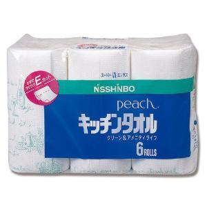 キッチンペーパー ピーチキッチンタオル 6ロールの商品画像