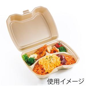 食品 容器 50枚 フードパック 折蓋付き VK-613-3 キャメル シーピー化成｜シモジマ Yahoo!店