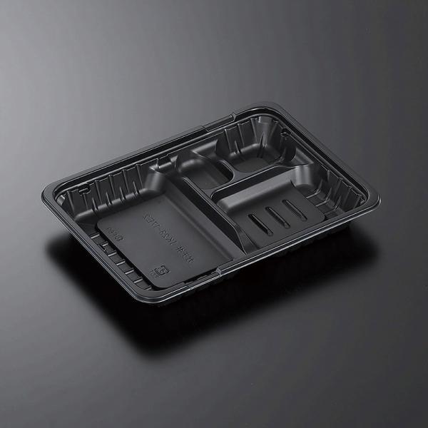 弁当 容器 50枚 CTガチ弁L 本体 IK23-17E2 BK 黒 中央化学