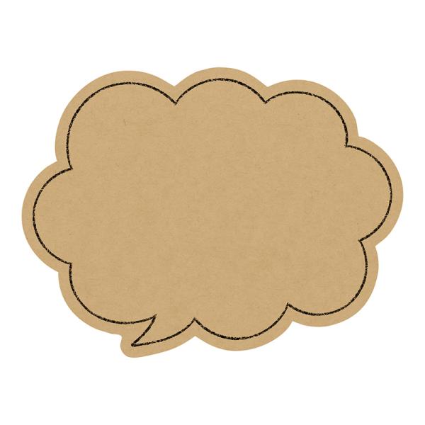 ササガワ 手書きカード 吹出し型 16-1761 大 クラフト 10枚