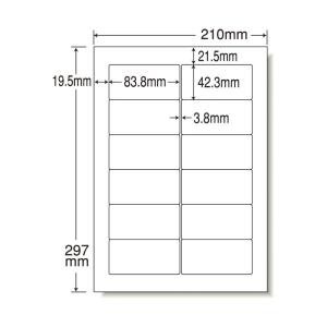 LDW12PG 東洋印刷 12面 A4 83.8×42.3mm
