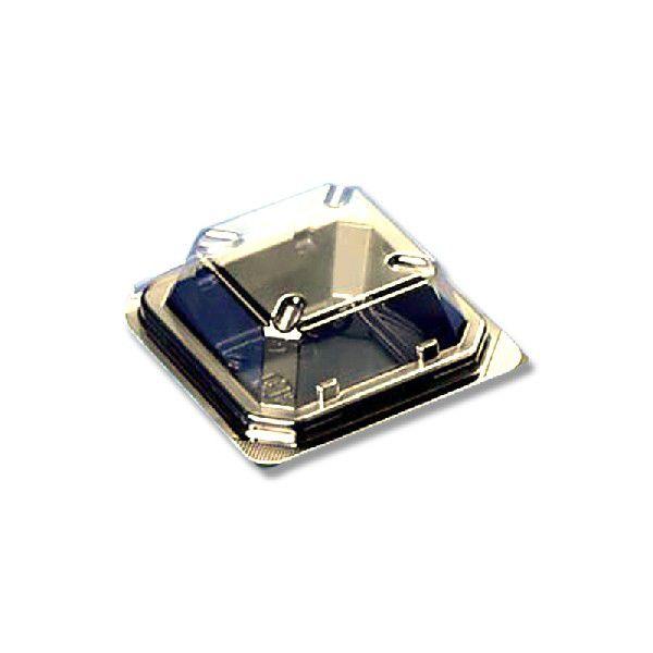 デンカポリマー 使い捨て 食品容器 フードパック(嵌合タイプ) 和菓子1個用 黒 50個