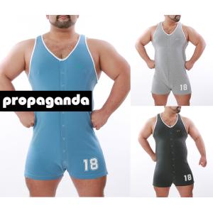 18コットンストレッチレスリングスーツ｜propaganda