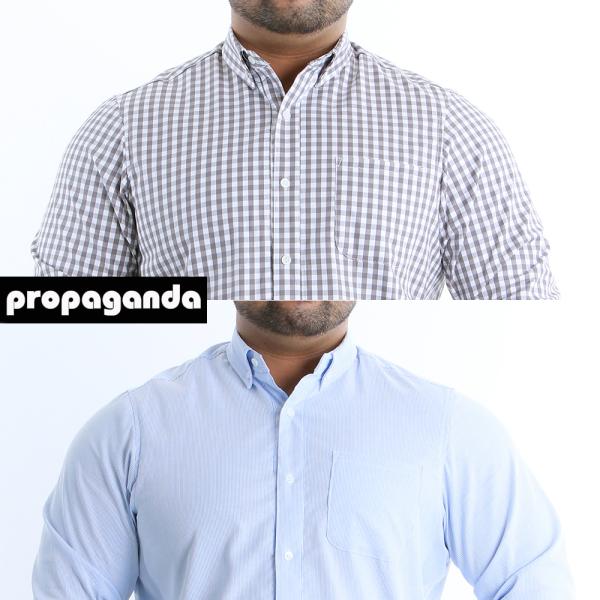 ストライプ・チェックボタンダウンシャツ