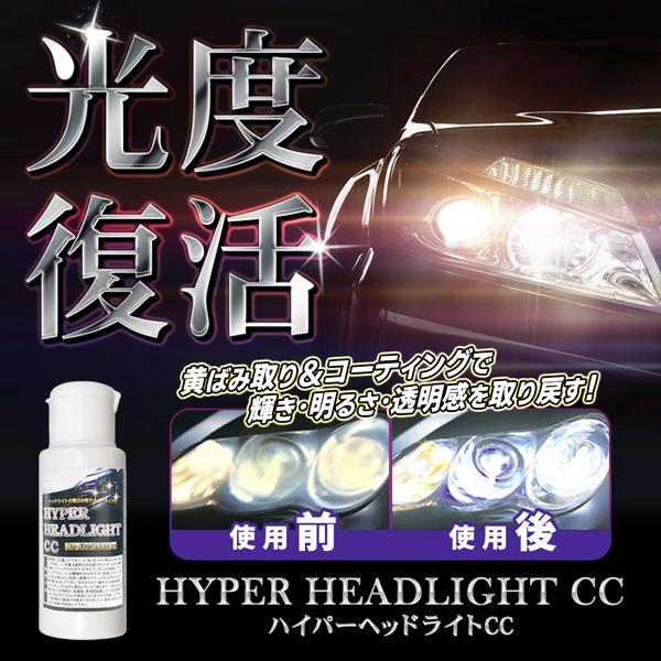 ヘッドライトコーティング剤 黄ばみ除去 クリーナー 50ml 約3〜6ヶ月効果持続 自動車用 ハイパ...