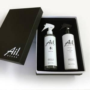 Ail.BRAND 贈答用 Aセット （Ail.water 除菌消臭 次亜塩素酸水 300mlスプレー、Ail.wash 革専用 レザークリーニングスプレー 300ml）の商品画像