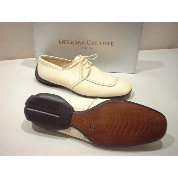 OFFICINE CREATIVE シューズ 42 レザー 本革 イタリア製 アイボリーホワイト 新...