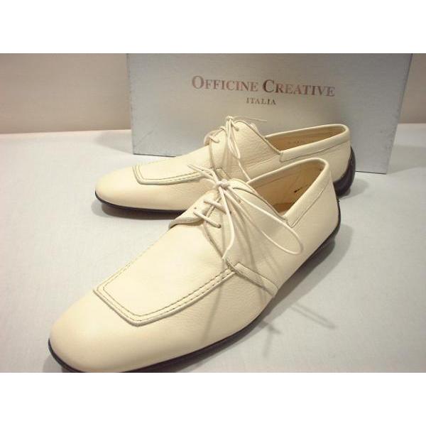 OFFICINE CREATIVE シューズ 41 レザー 本革 イタリア製 アイボリーホワイト 新...
