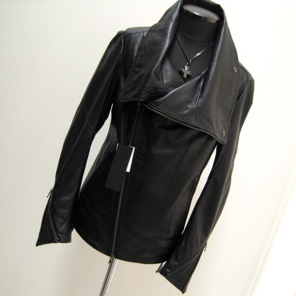 6.6万 トルネードマート L グローブシープ ドレープ ライダース ジャケット レザー ブラック ...
