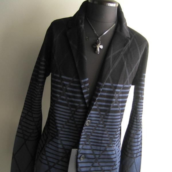 2.8万 新品 L トルネードマート グラデーションニットジャケット ブラック サンプル 408